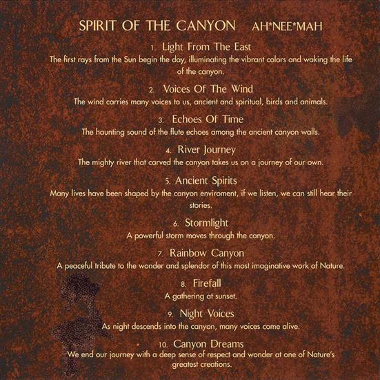 Native American - Ah Nee Mah - Spirit Of The Canyon - Front Booklet 2.jpg