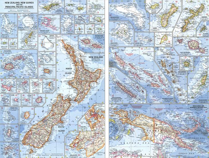 Mapy National Geographic. 539 map. Wysoka jakość - New Zealand, New Guinea 1962.jpg