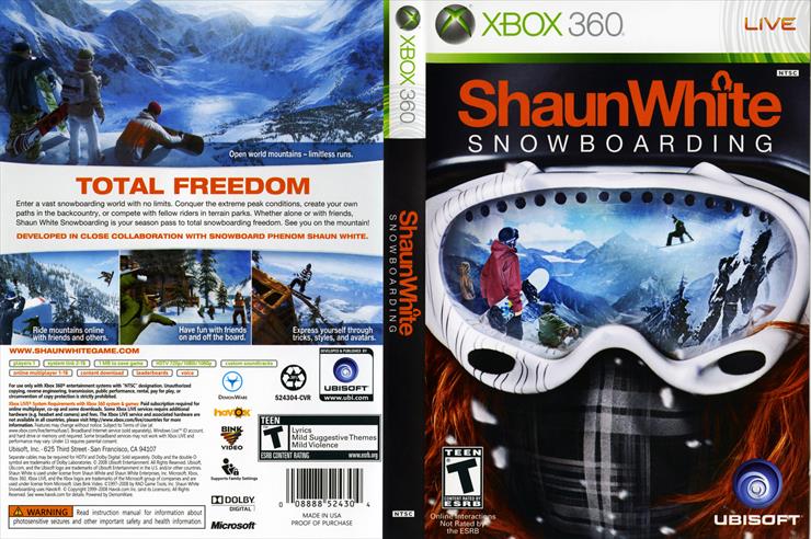 Okladki xbox360 - Shaun White Snowboarding.jpg