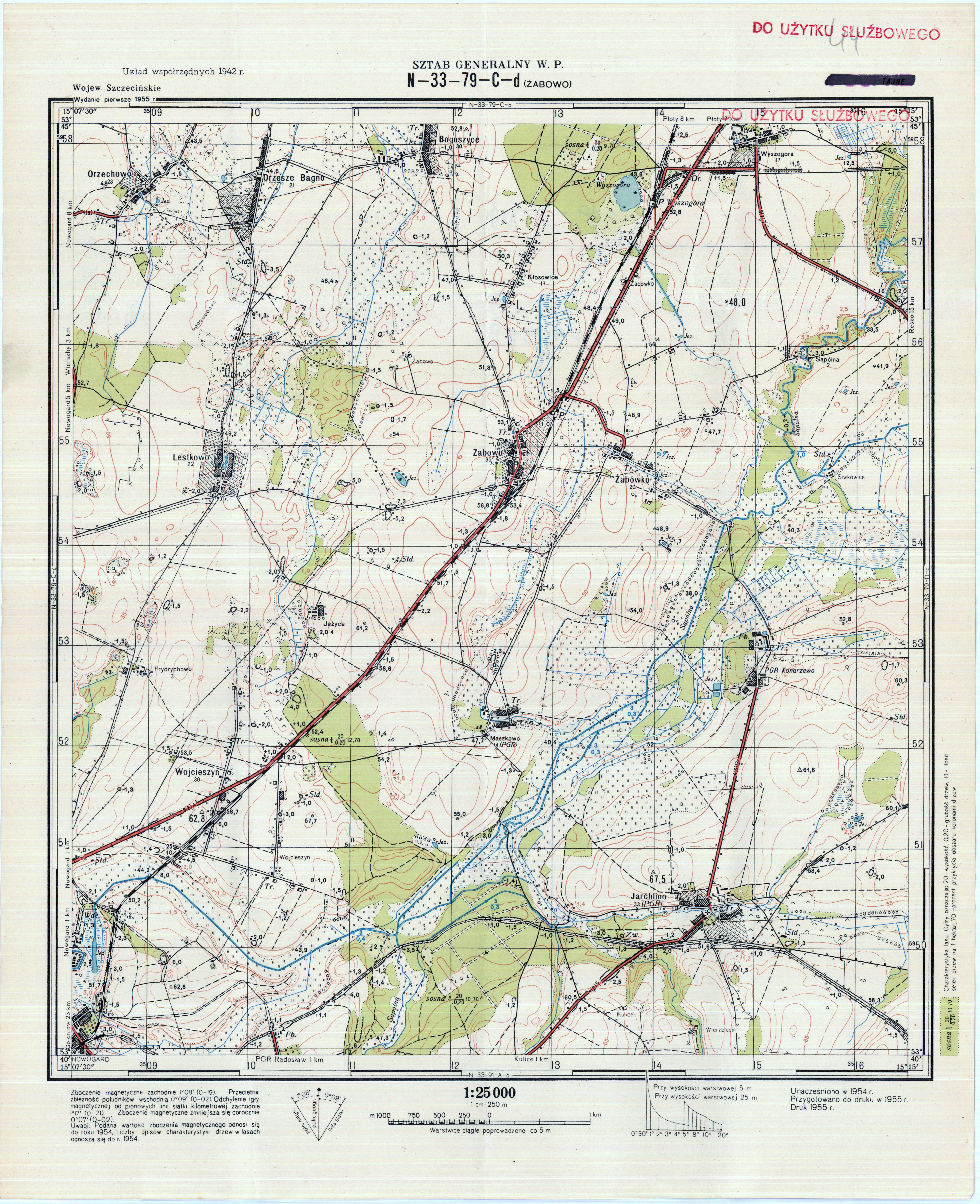 Mapy topograficzne LWP 1_25 000 - N-33-79-C-d_ZABOWO_1955.jpg