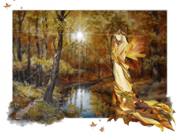 gif jesień - Panna jesienna.gif