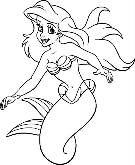 DISNEY Księżniczki - Księżniczki Disneya Ariel - kolorowanka 48.gif