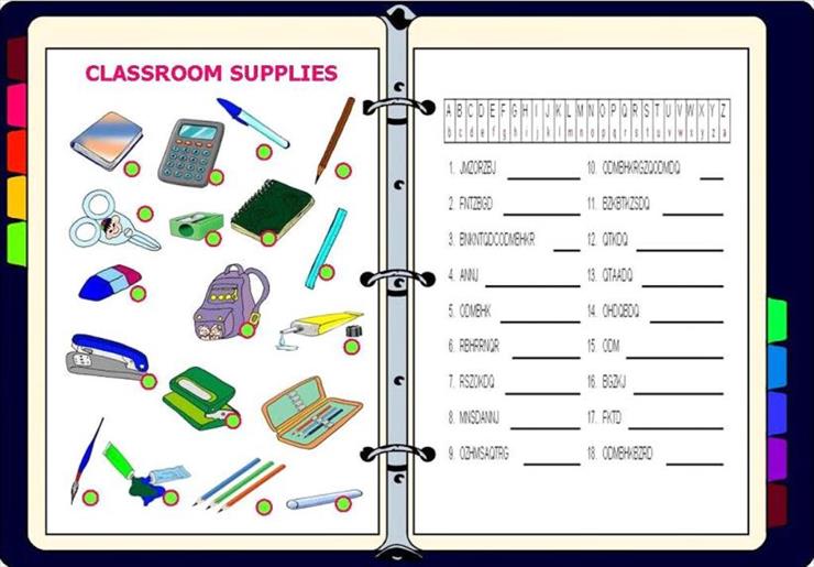 Picture Worksheets - Classroom supplies.jpg