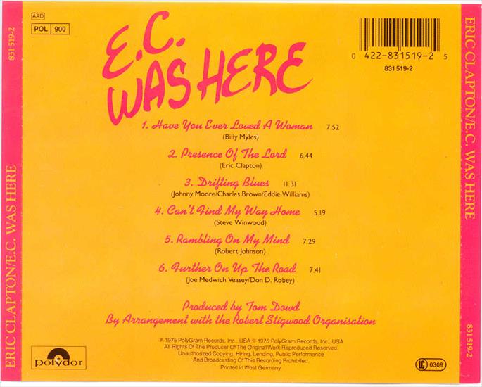 1975 Eric Clapton - E.C. Was Here - EC-EC was here-Back.jpg