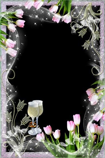 Walentynkowe i ślubne - Romantic Frame - Wedding Tulips_by GalinaV kopia1.png