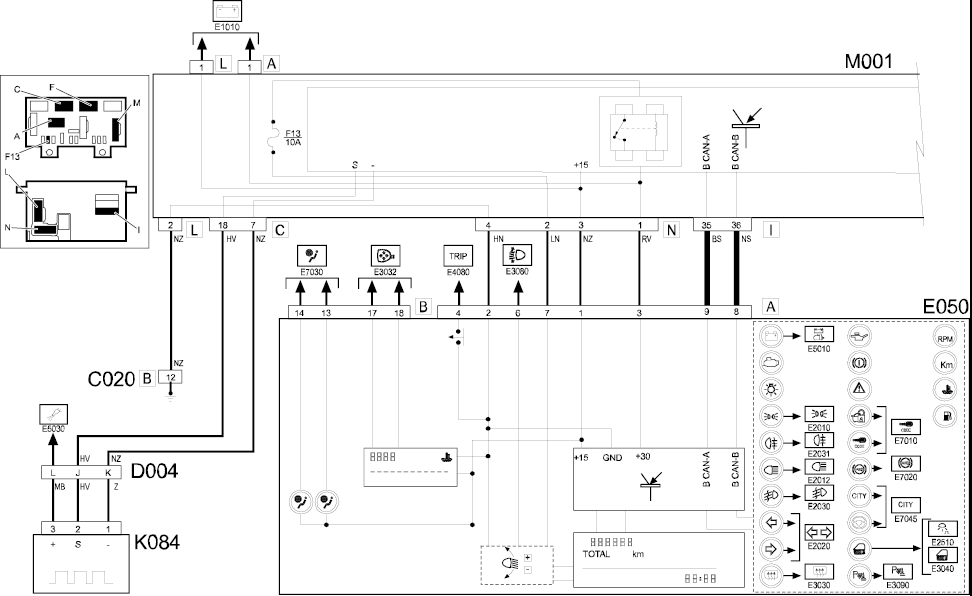 Fiat Panda II Schematy JPG wiring diagrams - Zestaw wskaźników 11.jpg