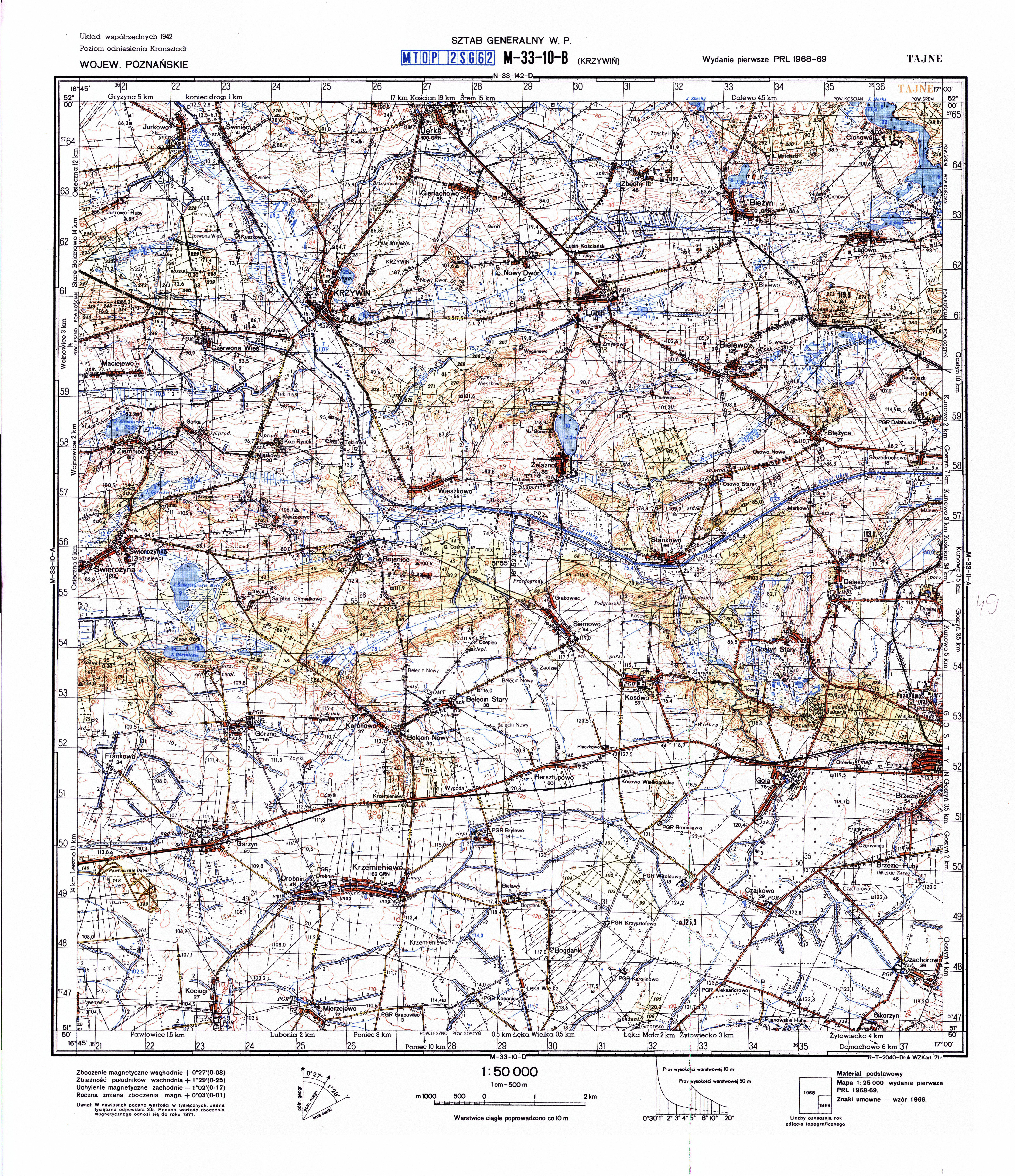 Mapy topograficzne LWP 1_50 000 - M-33-10-B_KRZYWIN_1971.jpg