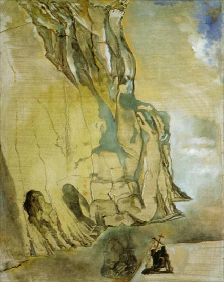 Salvador Dali - ponad 620 - 1982_41_Landscape with Hidden Image of Michelangelos David, 1982.jpg