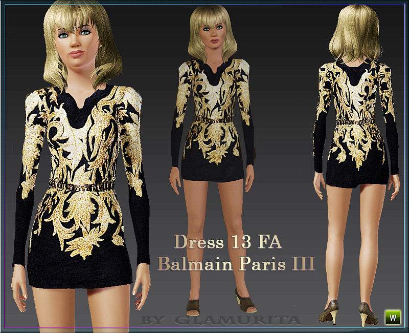 Sukienki2 - Dress FA Balmain Paris III.png