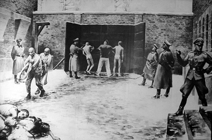 obóz - Auschwitz I. The Death Wall, by Wladyslaw Siwek, 1950..jpg