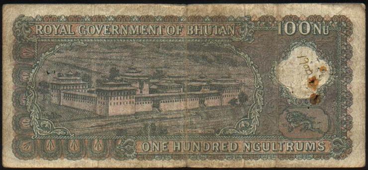 Bhutan - BhutanP4-100Ngultrums-1978-donatedowl_b.jpg