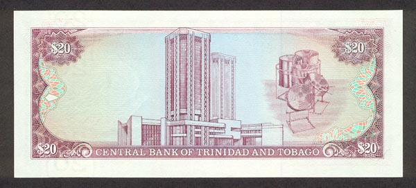 Trinidad  Tobago - TrinidadTobagoP39d-20Dollars-1985-donatedth_b.jpg