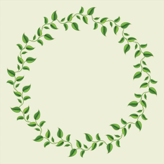 iStock Collections - Green leaves round frame 5.jpg