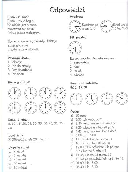 Karty pracy związane z obliczeniami czasowymi i nauką zegara - rozwiązania.jpg