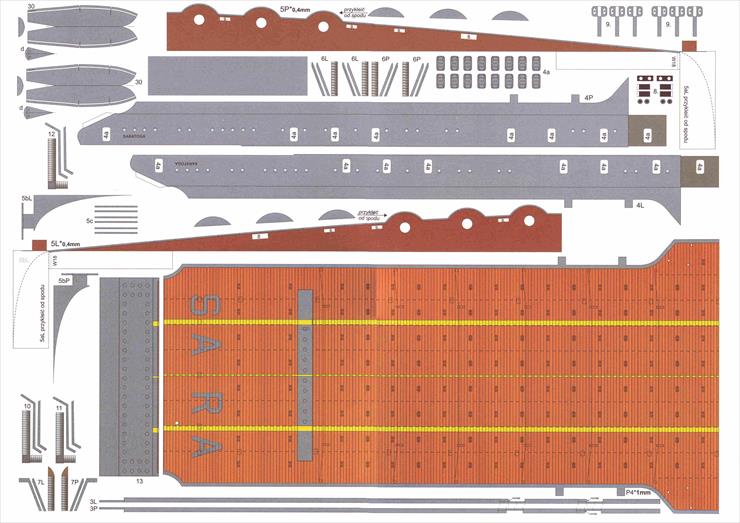 FM 081 - USS Saratoga CV-3 amerykański lotniskowiec typu Lexington z II wojny światowej A3 - 18.jpg