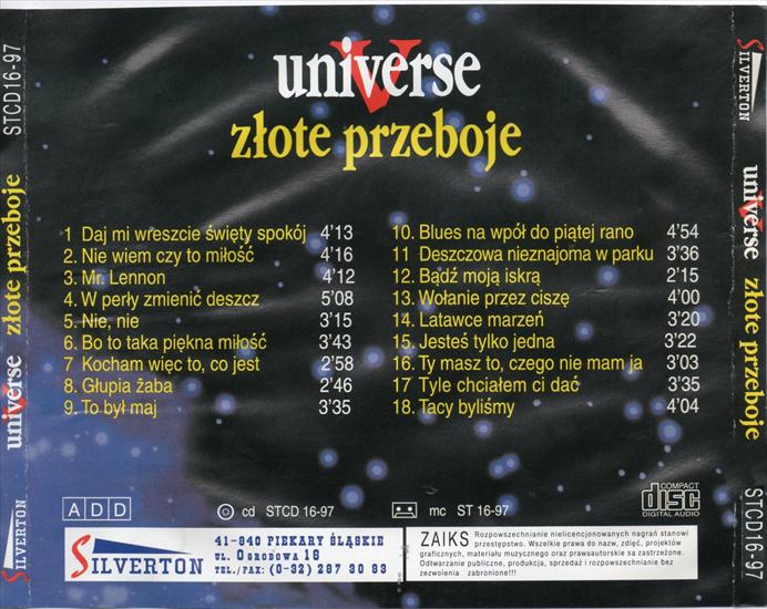 Universe-Złote PrzebojeOK - Universe-Złote Przebojeback.jpg