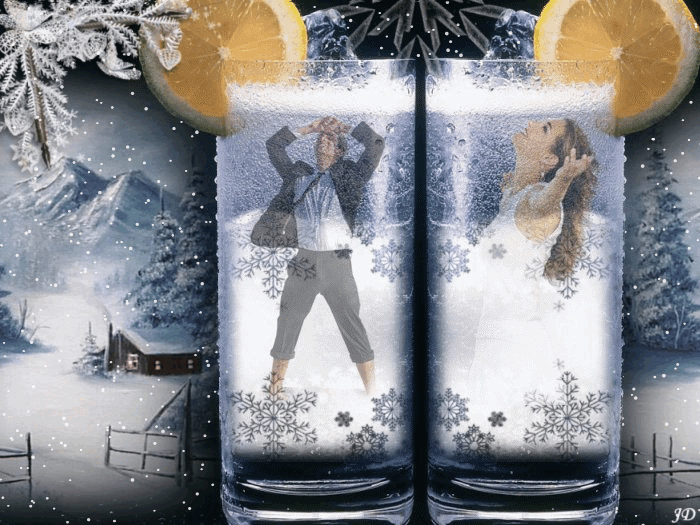 Kartki zimowe - Zimowy drink.gif