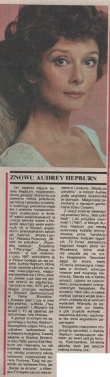 Gwiazdy filmu, TV, muzyki i sportu, skany - Audrey Hepburn. Ekran nr 21, 20 V 1984.jpg