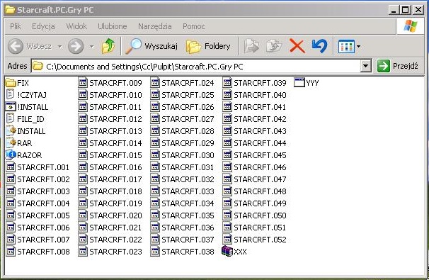 Starcraft.PC.Gry PC - Pliki znajdujące się w folderze z grą.jpg