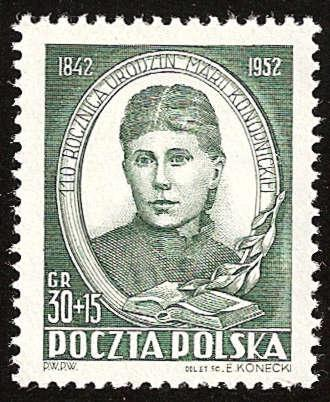Znaczki polskie 1947 - 1952 - 601 - 1952 - 110 rocznica urodzin Marii Konopnickiej.bmp