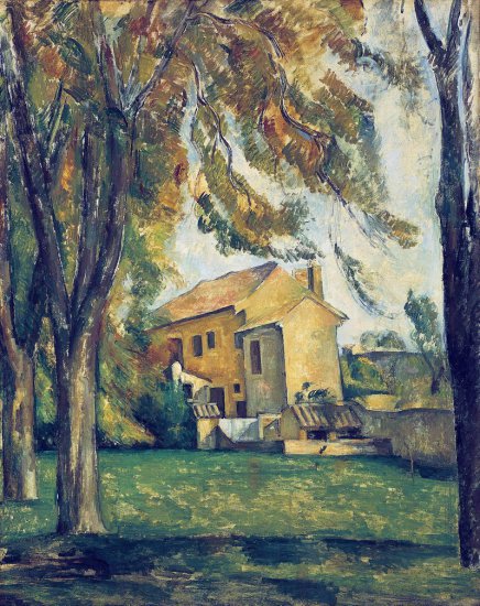 Paul Cezanne Paintings 1839-1906 Art nrg - Chestnut Trees and  Farmhouse at Jas de Bouffan, 1884-85.jpg