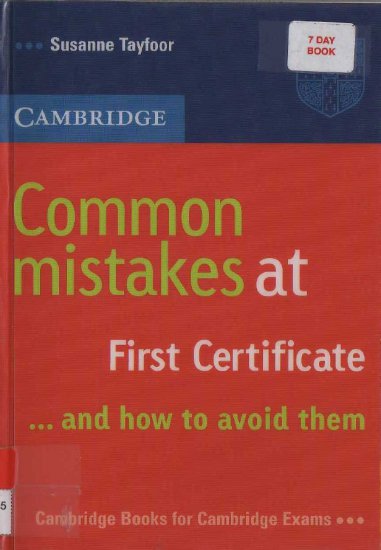 WSZYSTKIE KSIĄŻKI - Common Mistakes at First Certificate.jpg