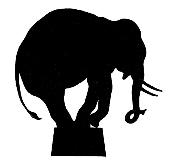 grafiki do transferu - Vector-Circus-Elephant-Silhouette-GraphicsFairy1.jpg