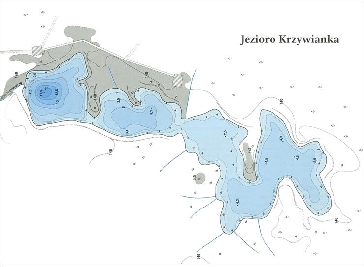 Mapy batymetryczne Pojezierze Ełckie - Jezioro Krzywianka.jpg