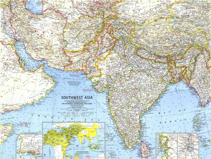 mapy National Geographic - Azja poludniowo zachodnia 1963.jpg